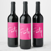 40モダン回四十の誕生日ピンク