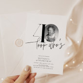 40モダン歳シンプル40歳 招待状