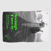 40モダンth 50誕生日父の日ゴルフパパ ゴルフタオル (横)