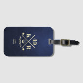 40モダンth 50誕生日父の日ゴルフパパ ラゲッジタグ (正面横)