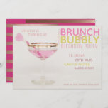 40モダンth BRUNCH BUBBLYカクテルピンク金ゴールド 招待状<br><div class="desc">ピンクモダンのジンのカクテルを使ったトレンディーと誕生日の招待状は、女性の40歳の誕生日や祝任意の誕生日のマイルストーンに最適！トレンディーメタリックピンクと金ゴールドグラフィック、フレーズBrunchとBubblyとタイポグラフィテンプレートフィールドモダンを備えている。以下もしのタブでアシスタンス、一致するアイテム連絡またはカスタムデザインDesigner LeahGが必要。</div>