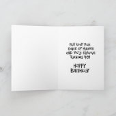 40ユーモアのある歳の誕生日 カード (内部)