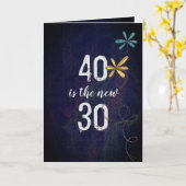 40ユーモア カード (黄色い花)