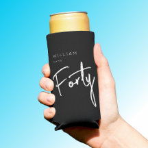 40世モダン40代男子の誕生日ブラック