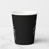 40世モダン40代男子の誕生日ブラック 紙コップ (左)