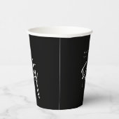 40世モダン40代男子の誕生日ブラック 紙コップ (右)