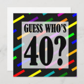 40人のバースデーパーティ招待状 招待状 (正面/裏面)