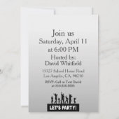 40人の写真の誕生パーソナライズされた日パーティー 招待状 (裏面)