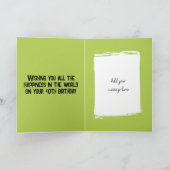 40今日は彼の緑の黄色の誕生日の写真を追加 カード (内部)