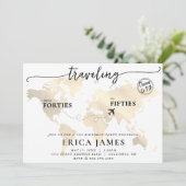 40代から50代50誕生日までの旅行 招待状 (スタンド正面)