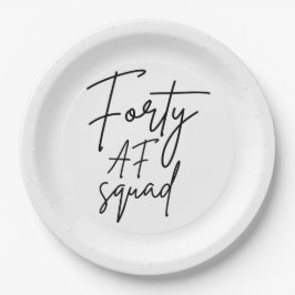 40代だぜSquad I - お誕生日おめでとう マッチングギフト ペーパープレート