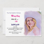 40代って楽しいよ！夏の帽子パーティーの招待状 招待状 (正面)