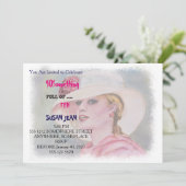 40代って楽しい！庭でのパーティーの招待状 招待状 (スタンド正面)