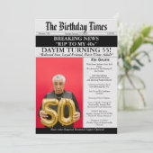 40代にサヨナラ ファニー新聞 55歳の誕生日 招待状 (スタンド正面)