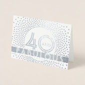 40代のお誕生日おめでとう!大人女子の華やかなエレガントなデザイン 箔カード (正面)