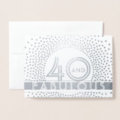 40代のお誕生日おめでとう!大人女子の華やかなエレガントなデザイン 箔カード (封筒付き正面)