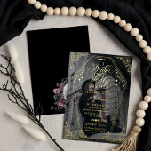 40代のゴシック棺の誕生日パーティーでの死 箔招待状