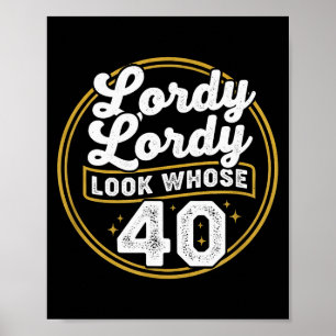 40代のバカバカしい誕生日おめでとう！ 40代 Funny Birthday ポスター