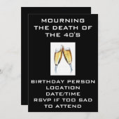 40代の招待の死を悼む 招待状 (正面/裏面)