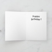 40代の誕生日カード 誕生日おめでとう！ カード (内部)