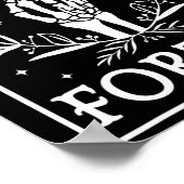 40代50誕生日スケルトンGothic Hallow ポスター (角)