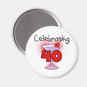 40個のTシャツおよびギフトを祝うこと マグネット (正面/裏面)