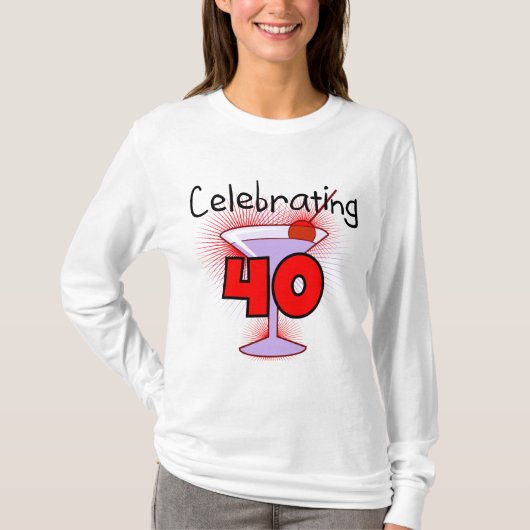 40個のTシャツおよびギフトを祝うこと Tシャツ (正面)