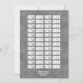 40個！40歳の誕生日の濃い灰色の雲 招待状 (裏面)