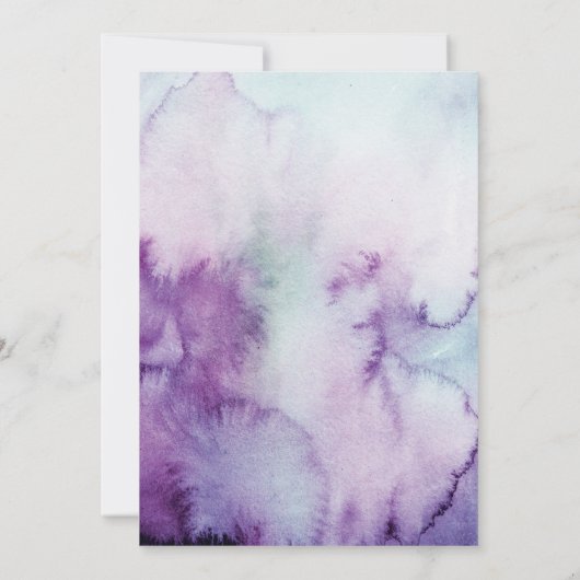 40及びすばらしい誕生会の紫色第40の招待 招待状 (裏面)