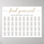 40台のテーブルが座席表プランを見つける ポスター (正面)