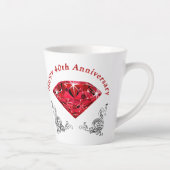 40周パーソナライズされた年記念ギフト、ラテ·マグ カフェラテマグ (右)