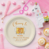 40周年おめでとう ペーパープレート (パーティー)