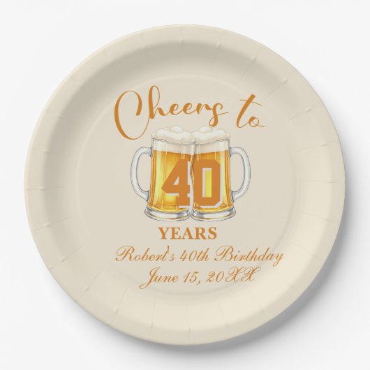 40周年おめでとう ペーパープレート (正面)