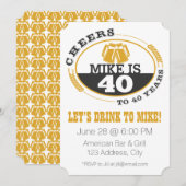 40周年おめでとう 招待状 (正面/裏面)