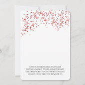 40周年おめでとう 赤 40thアニバーサリー 招待状 (裏面)