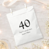 40周年お誕生日おめでとうシンプルな名前 フェイバーバッグ (クリップ留めされた状態)