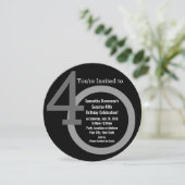 40周年お誕生日パーティー招待状（丸い形） 招待状 (スタンド正面)