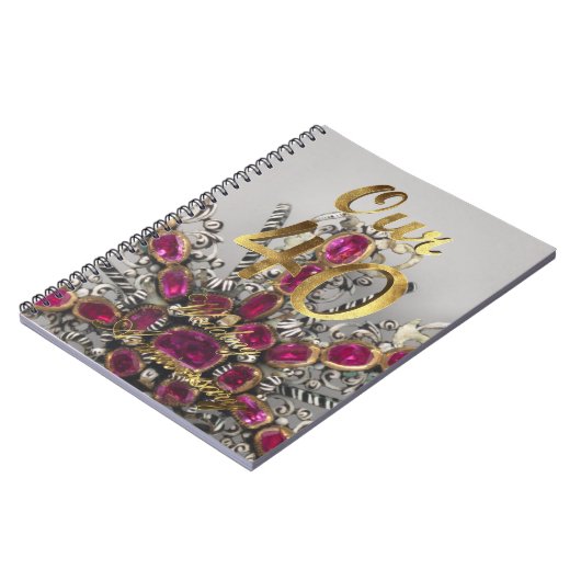 40周年の結婚アニバーサリー結婚ルビー ノートブック (左側)