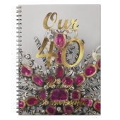 40周年の結婚アニバーサリー結婚ルビー ノートブック (正面)