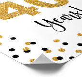 40周年または誕生日の署名への応援 ポスター (角)