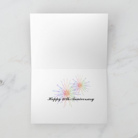 40周年を祝う カード (内部)