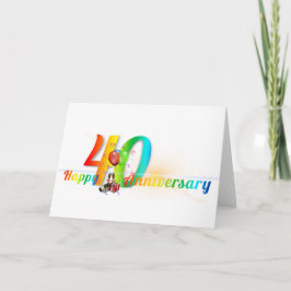 40周年を迎えるおめでとう，バルーンパーティー カード