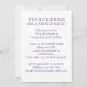 40周年アステカ風カスタム写真招待状 招待状 (裏面)