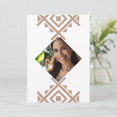 40周年アステカ風カスタム写真招待状 招待状 (スタンド正面)