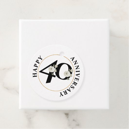 40周年エレガントメッセージカード フェイバータグ (インサイチュ)