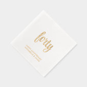 40周年エレガント金結婚箔ナプキンス 箔ナプキン (右)