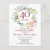 40周年サプライズパーティーローズガーランド ポストカード (正面)