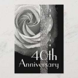 40周年サプライズ結婚記念日シルバーローズ 招待状