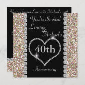 40周年パーティの招待状 招待状 (正面/裏面)