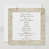 40周年パーティーの写真付き 招待状 (裏面)